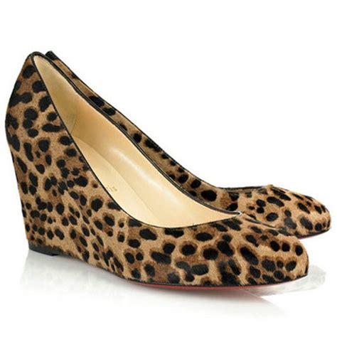 christian louboutin leopard wedges fake